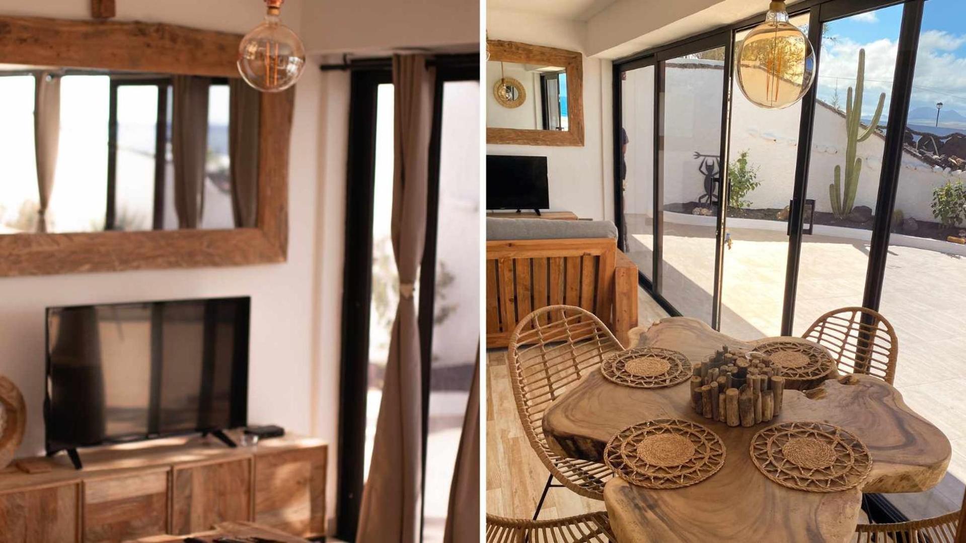 Bungalow Allende Famara Con Piscina Privada Y Ac Eksteriør bilde